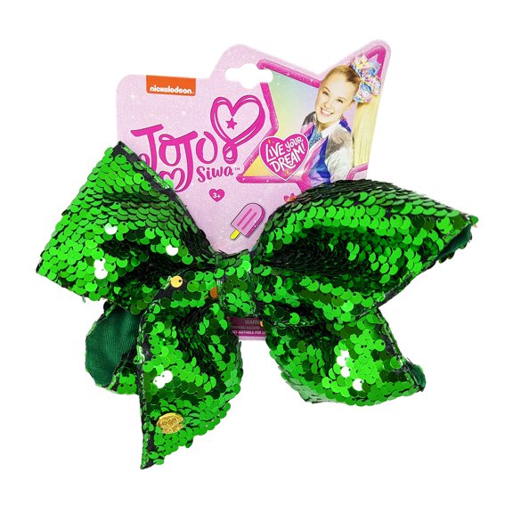 Jo Jo Siwa Bow with two way sequin in Green