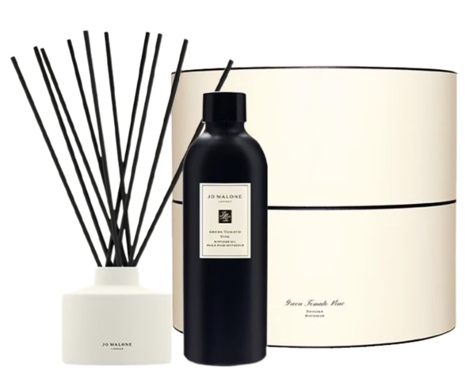 Green Tomato Vine Porcelain Reed Diffuser with Reeds