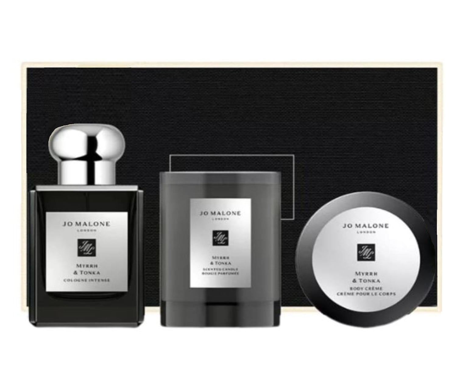 Jo Malone London Limited Edition Myrrh & Tonka Travel Trio Body Creme Cologne Intense