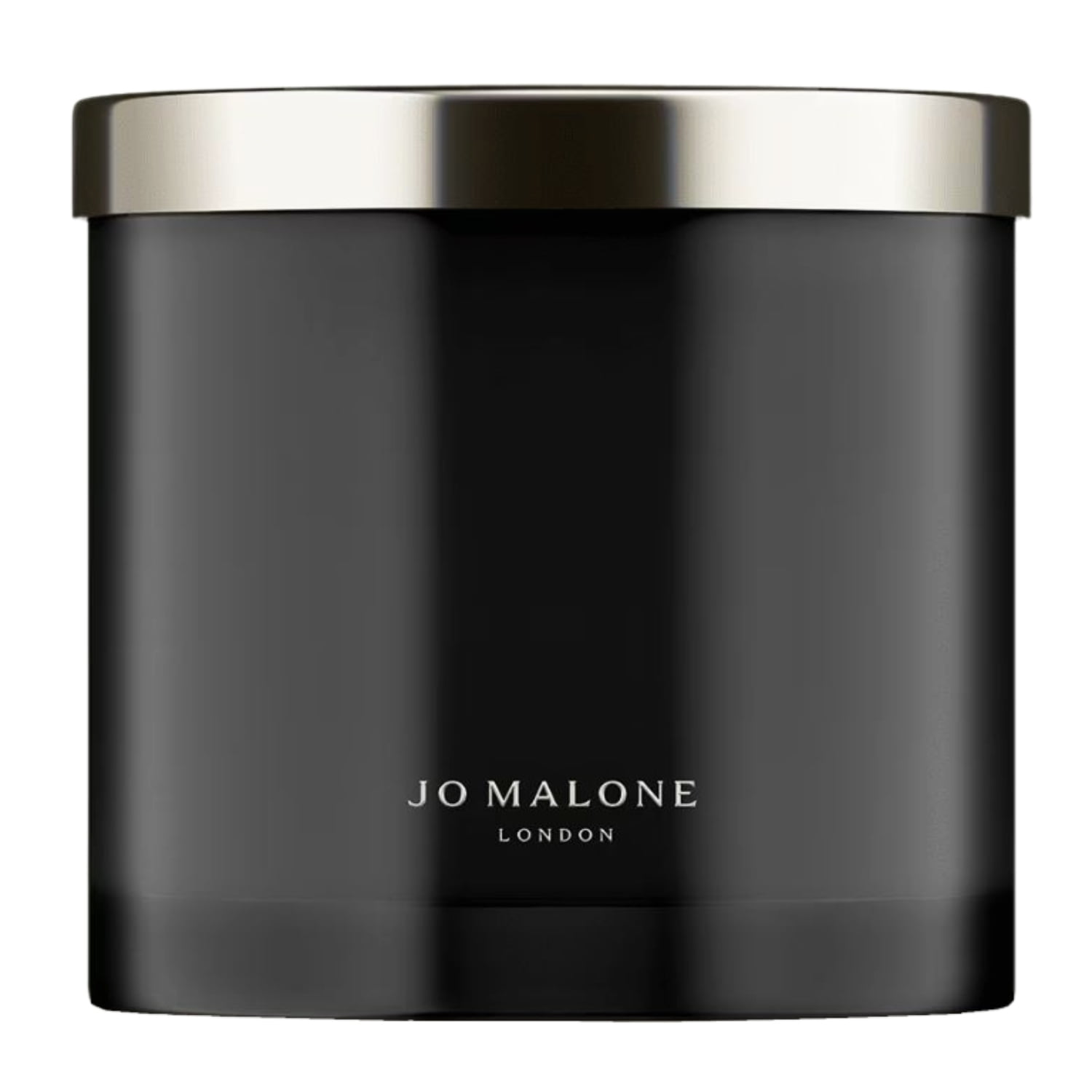 Black Glass Peony and Blush 3-Wick Candle with Silver Lid