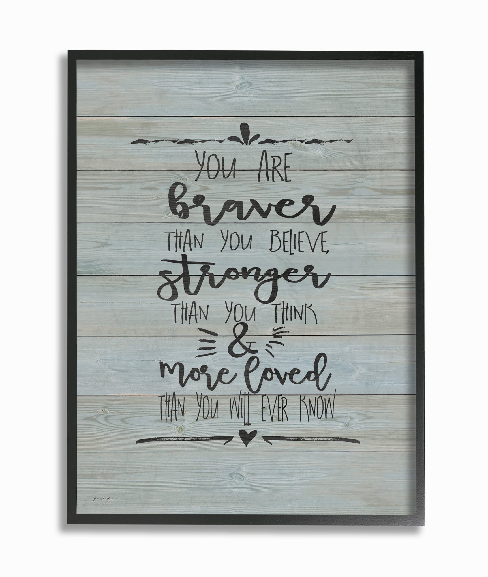 Black Framed Inspirational Wood Wall Art 24 x 30