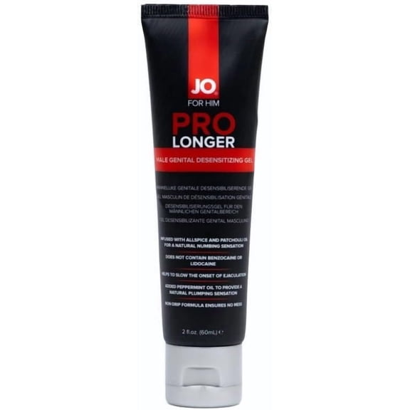 JO Prolonger Delay Gel for Men, Benzocaine Free and Fast-Absorbing Intimate Gel for Climax Control, 2 fl oz
