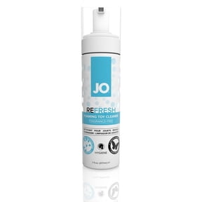 JO Refresh Foaming Adult Toy Cleaner, Gentle Cleaning Solution for Adult Toys, Fragrance-Free, 7 fl oz