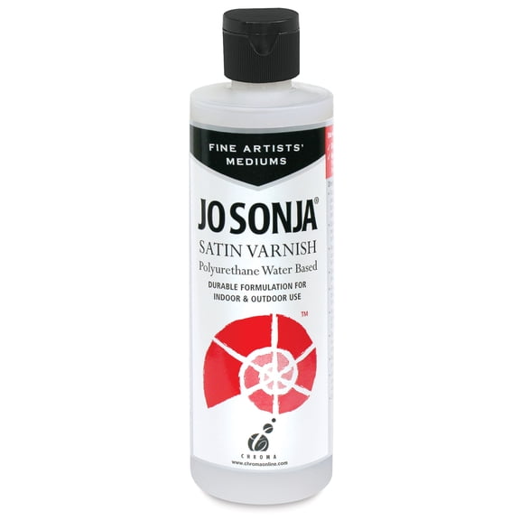 Jo Sonja's Polyurethane Varnish - Satin, 8 oz bottle