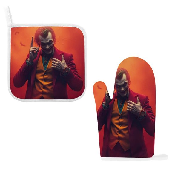 Jo-ker Oven Mitts And Pot Holders Sets of 2, Non-Slip Oven Mitts, Kitchen Gift for Women, Bake Lover Gift, Housewarming Gifts