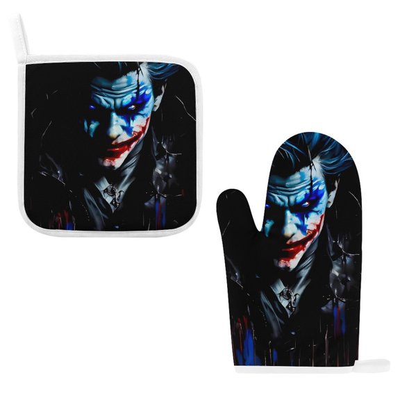 Jo-ker Oven Mitts And Pot Holders Sets of 2, Non-Slip Oven Mitts, Kitchen Gift for Women, Bake Lover Gift, Housewarming Gifts