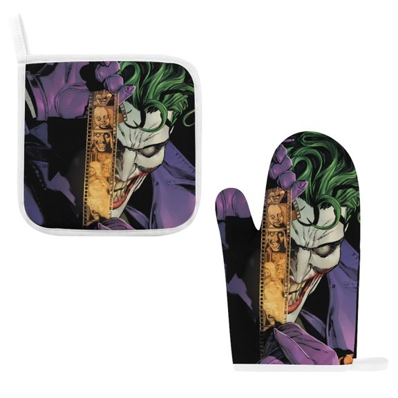 Jo-ker Oven Mitts And Pot Holders Sets of 2, Non-Slip Oven Mitts, Kitchen Gift for Women, Bake Lover Gift, Housewarming Gifts