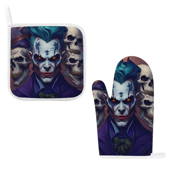 Jo-ker Oven Mitts And Pot Holders Sets of 2, Non-Slip Oven Mitts, Kitchen Gift for Women, Bake Lover Gift, Housewarming Gifts