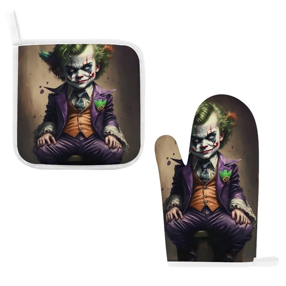 Jo-ker Oven Mitts And Pot Holders Sets of 2, Non-Slip Oven Mitts, Kitchen Gift for Women, Bake Lover Gift, Housewarming Gifts