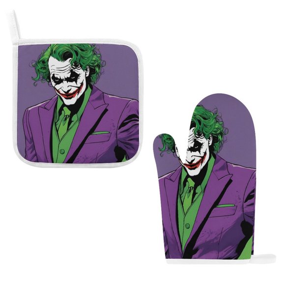 Jo-ker Oven Mitts And Pot Holders Sets of 2, Non-Slip Oven Mitts, Kitchen Gift for Women, Bake Lover Gift, Housewarming Gifts