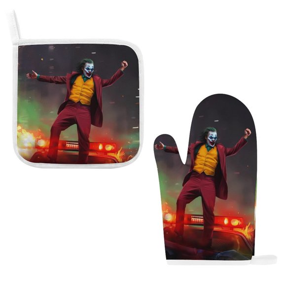 Jo-ker Oven Mitts And Pot Holders Sets of 2, Non-Slip Oven Mitts, Kitchen Gift for Women, Bake Lover Gift, Housewarming Gifts