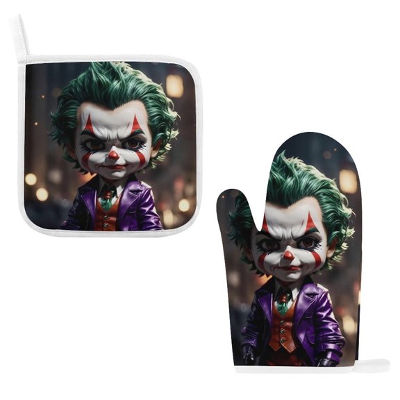 Jo-ker Oven Mitts And Pot Holders Sets of 2, Non-Slip Oven Mitts, Kitchen Gift for Women, Bake Lover Gift, Housewarming Gifts