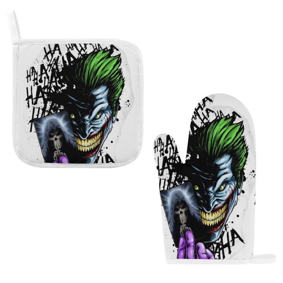 Jo-ker Oven Mitts And Pot Holders Sets of 2, Non-Slip Oven Mitts, Kitchen Gift for Women, Bake Lover Gift, Housewarming Gifts