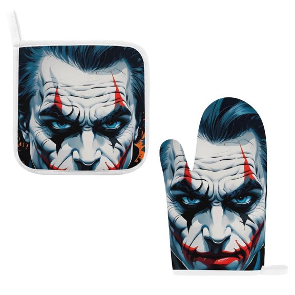 Jo-ker Oven Mitts And Pot Holders Sets of 2, Non-Slip Oven Mitts, Kitchen Gift for Women, Bake Lover Gift, Housewarming Gifts