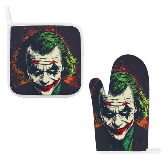 Jo-ker Oven Mitts And Pot Holders Sets of 2, Non-Slip Oven Mitts, Kitchen Gift for Women, Bake Lover Gift, Housewarming Gifts