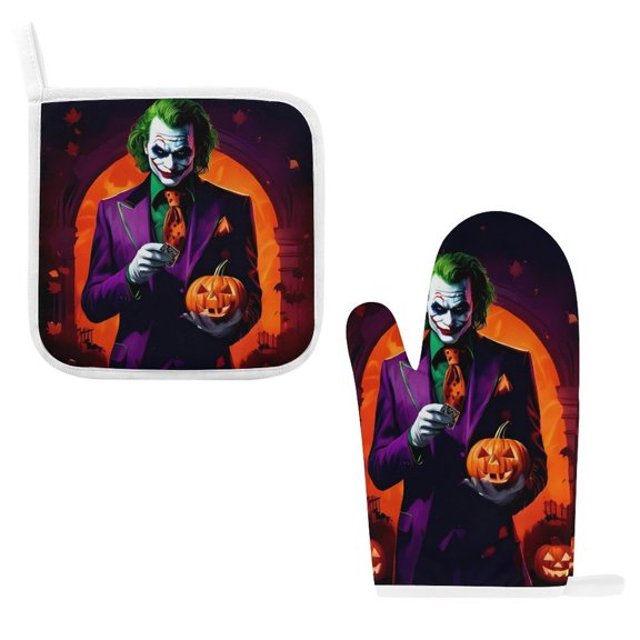 Jo-ker Oven Mitts And Pot Holders Sets of 2, Non-Slip Oven Mitts, Kitchen Gift for Women, Bake Lover Gift, Housewarming Gifts