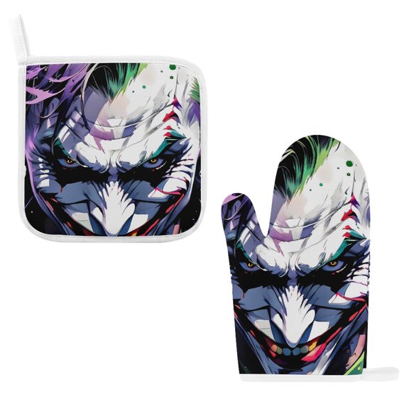 Jo-ker Oven Mitts And Pot Holders Sets of 2, Non-Slip Oven Mitts, Kitchen Gift for Women, Bake Lover Gift, Housewarming Gifts