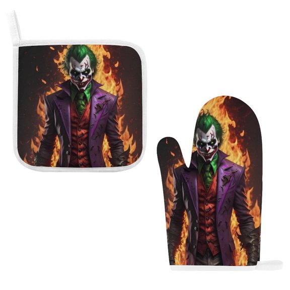 Jo-ker Oven Mitts And Pot Holders Sets of 2, Non-Slip Oven Mitts, Kitchen Gift for Women, Bake Lover Gift, Housewarming Gifts