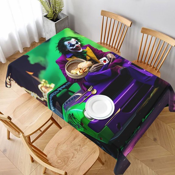 Jo-ker Tablecloth, Washable Long Rectangular Table Cover For Buffet, Birthday Party Holiday Dinner, Picnic Or Tablecloth For Kitchen Event Use 60 X 90in