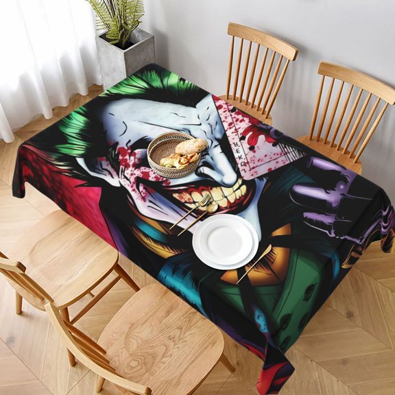 Jo-ker Tablecloth, Washable Long Rectangular Table Cover For Buffet, Birthday Party Holiday Dinner, Picnic Or Tablecloth For Kitchen Event Use 60 X 90in