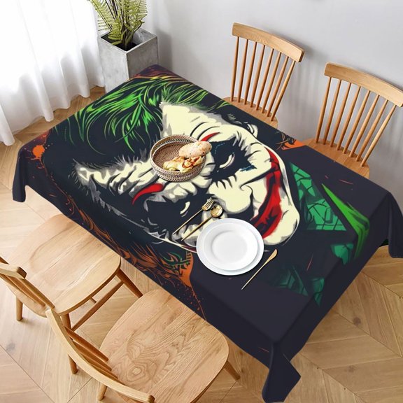 Jo-ker Tablecloth, Washable Long Rectangular Table Cover For Buffet, Birthday Party Holiday Dinner, Picnic Or Tablecloth For Kitchen Event Use 60 X 90in