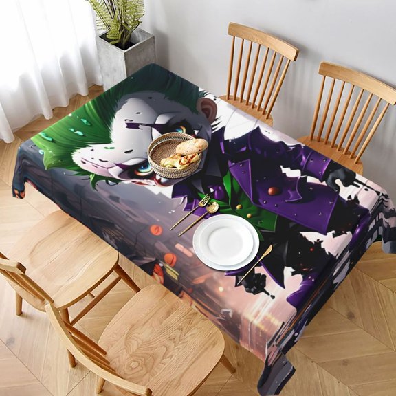 Jo-ker Tablecloth, Washable Long Rectangular Table Cover For Buffet, Birthday Party Holiday Dinner, Picnic Or Tablecloth For Kitchen Event Use 60 X 90in