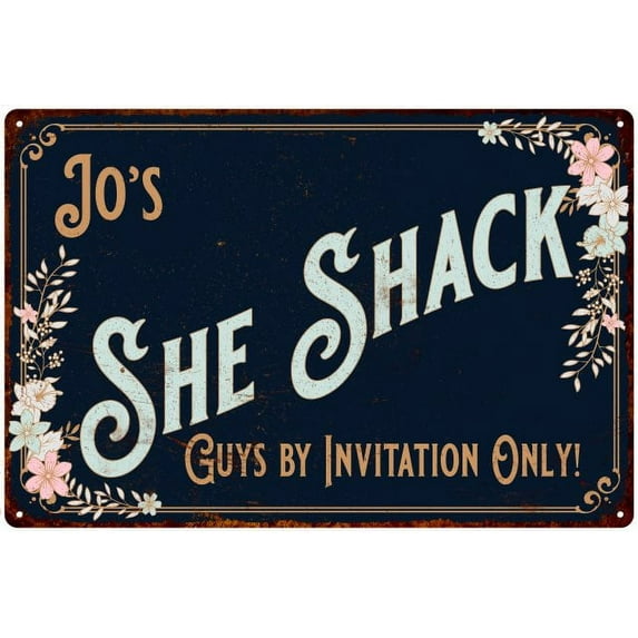 Jo's SHE SHACK Gift Sign Metal Wall Decor 8x12 Mom 108120060253