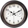 JoFomp Outdoor Clocks for Patio, Large 12 inch Outside Wall Clock