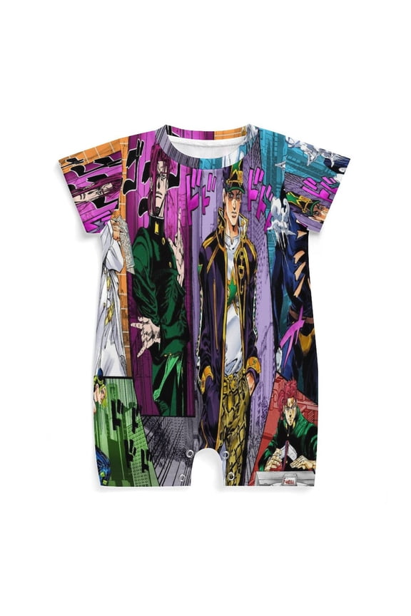 JoJo Bizarre Adventure Newborn Baby Romper Clothing Infant Summer Baby Climbing Clothes Outfit for Boys Girls