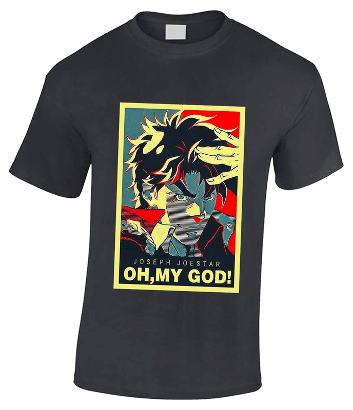 JoJo Bizarre Adventure Vintage Joestar Joseph OH My GOD Letter T-Shirt