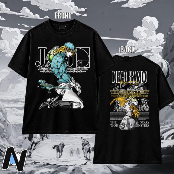 JoJo Diego Brando Anime Manga Japanese Shirt, Anime Lovers T-shirt Sizes S-5XL