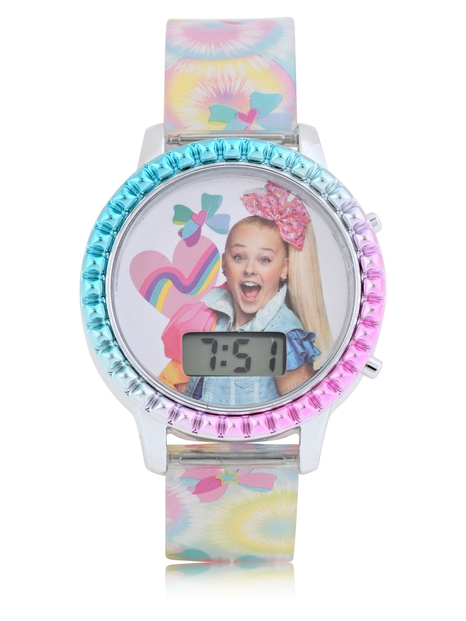 JoJo Flashing Lights LCD Watch with Printed Strap