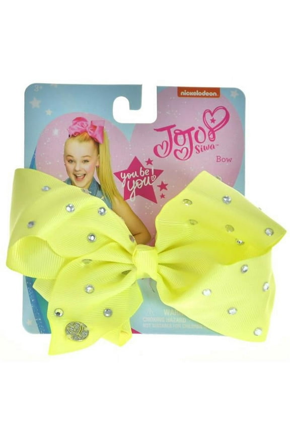 JoJo Girls Siwa Signature Collection Yellow w/Rhinestone Hair Bow