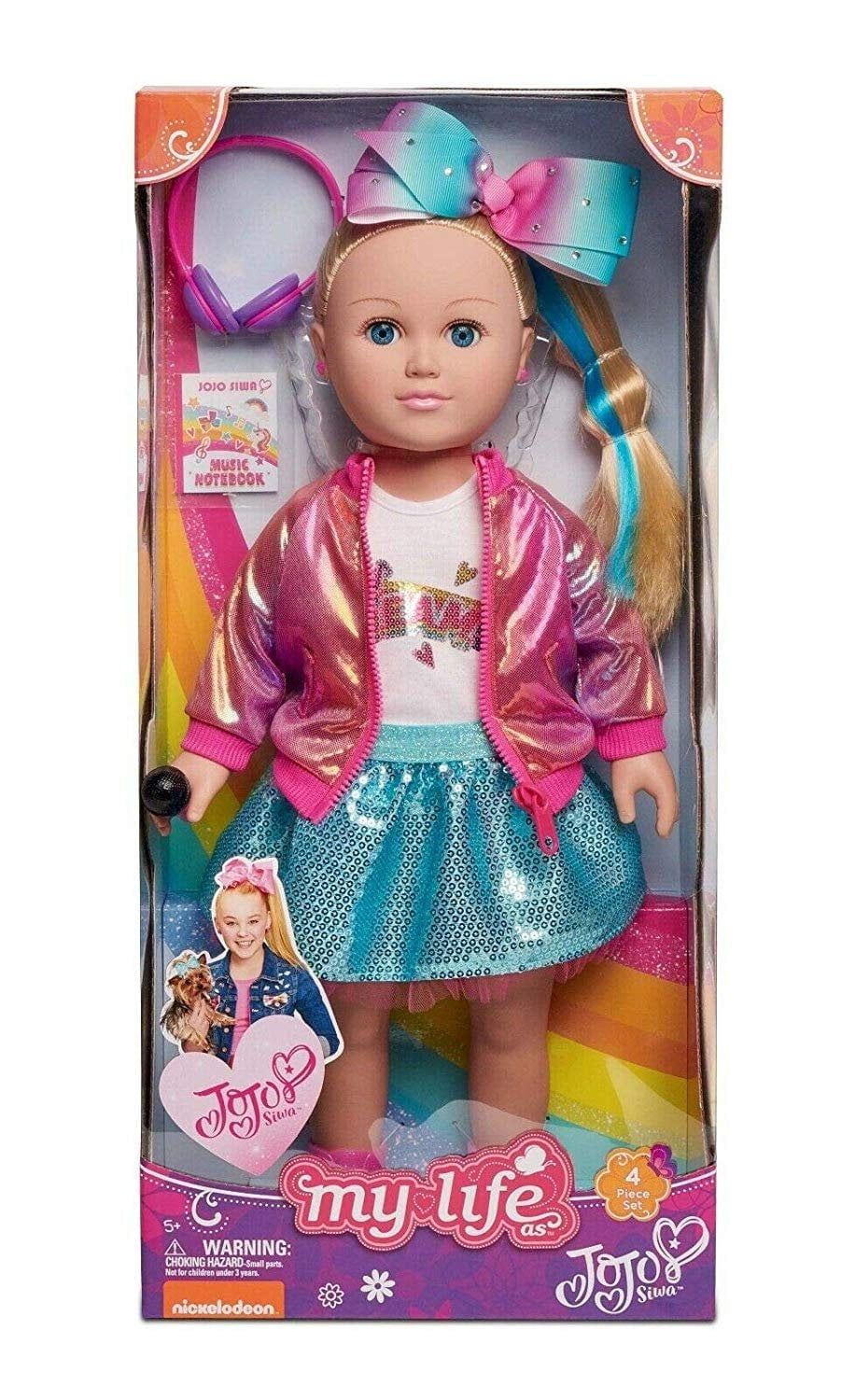 JoJo SIWA 18" Doll My Life Microphone Headphones Jacket Shirt 2019