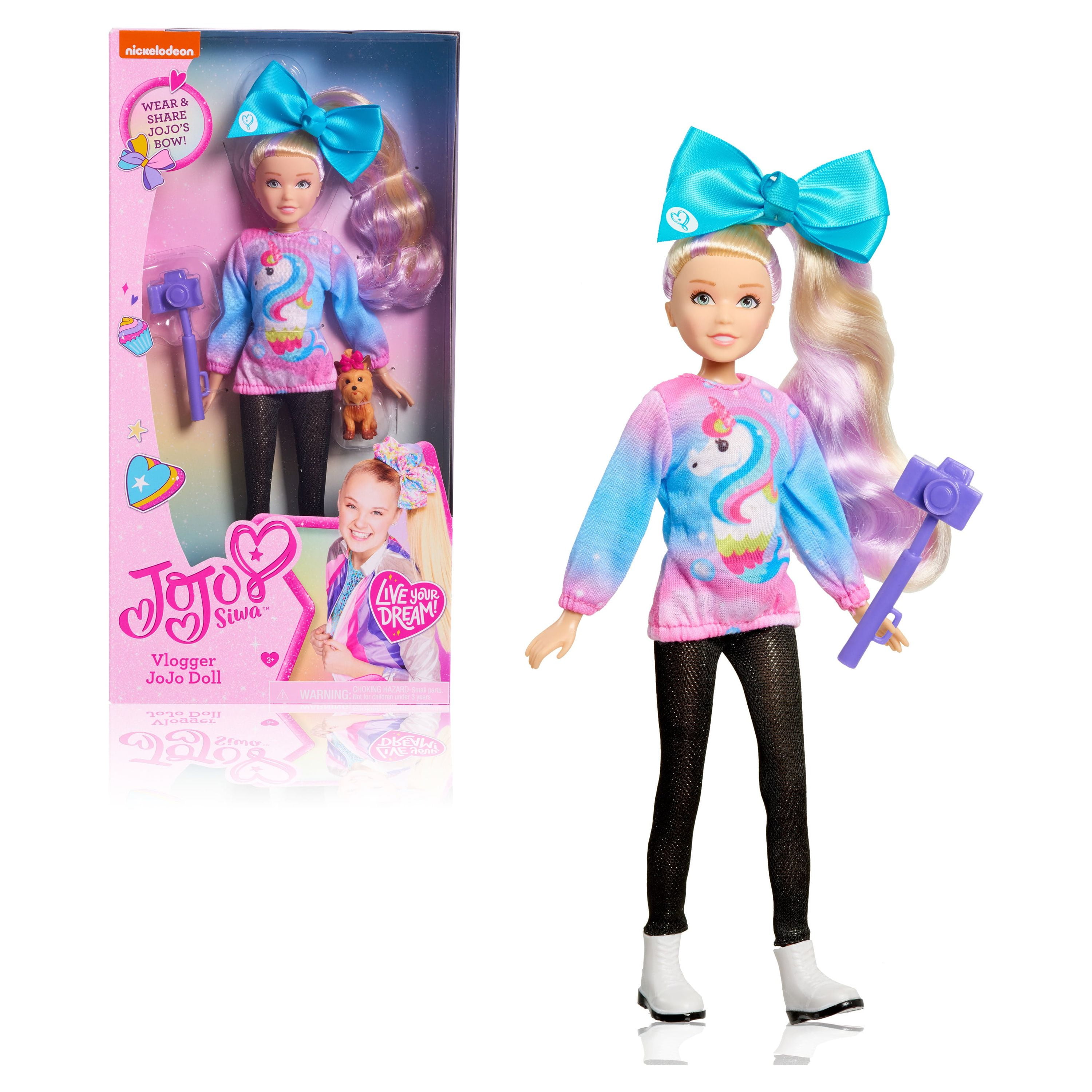 JoJo Siwa 10-Inch Fashion Vlogger Articulated Doll in Unicorn Outfit, Includes Camera and Bow Bow Accessories, Kids Toys for Ages 3 Up, Gifts and Presents