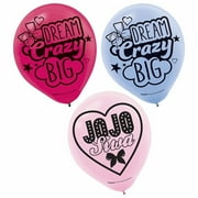 JoJo Siwa 12" Pink/Blue/Red Party Balloons, 6-Pack