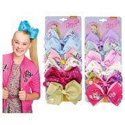 JoJo Siwa 12pcs Hair Bows for Girls  2 Set - 5 Inches Alligator Clips 1