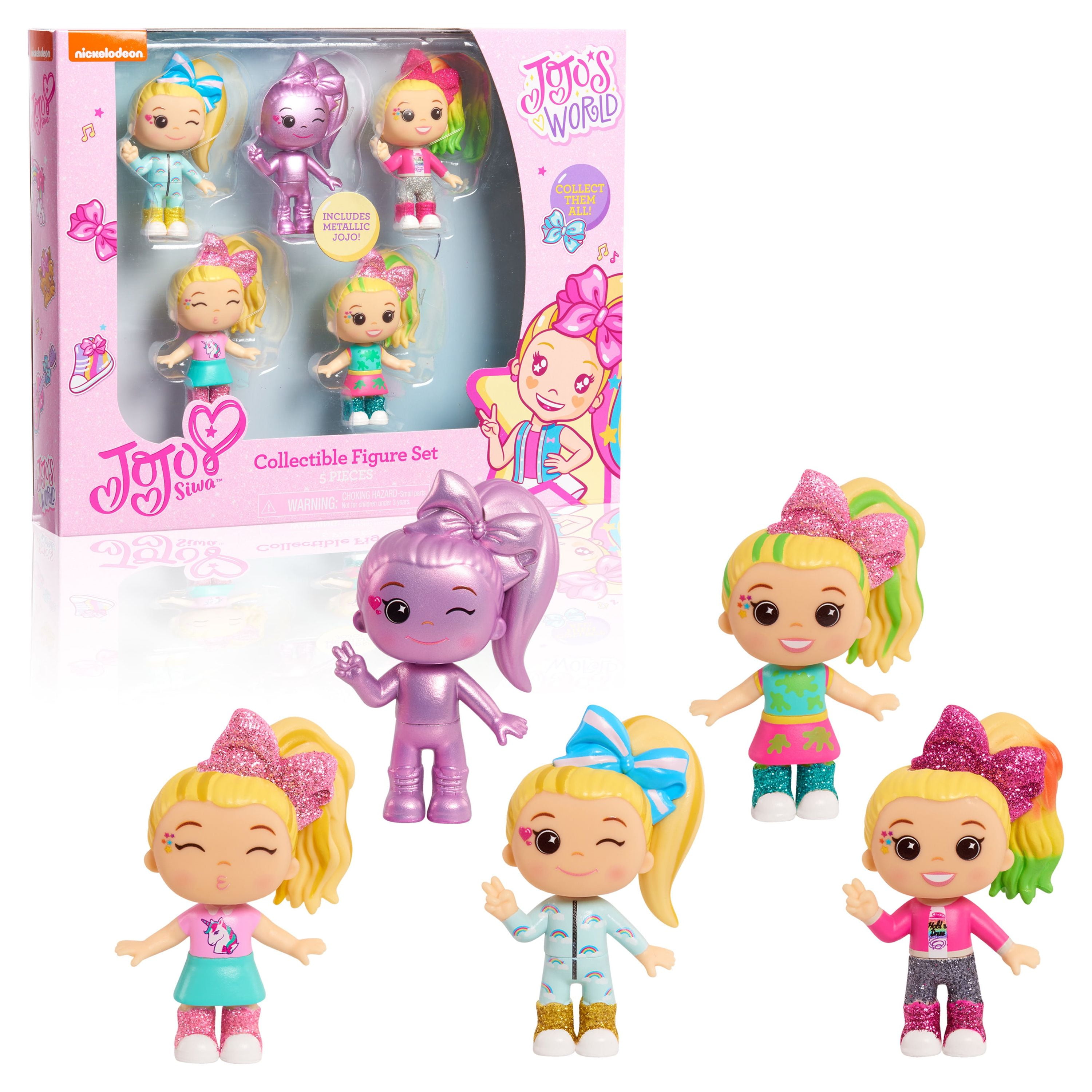 JoJo Siwa 3-Inch Tall 5 Piece Collectible Figures, Kids Toys for Ages 3 Up,  Gifts and Presents - Walmart.com