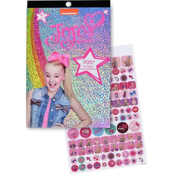 JoJo Siwa - 4 Sheet Foil Cover Sticker Pad Case Pack of 180