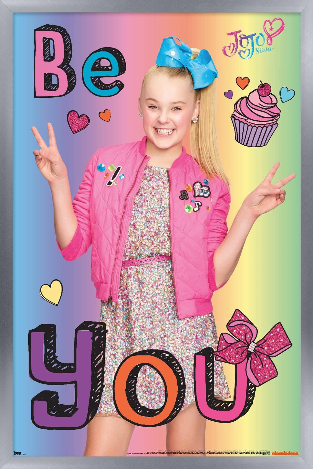 JoJo Siwa - Be You Wall Poster, 14.725" x 22.375", Framed