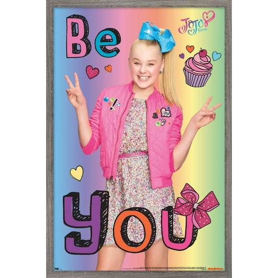 JoJo Siwa - Be You Wall Poster, 22.375" x 34", Framed