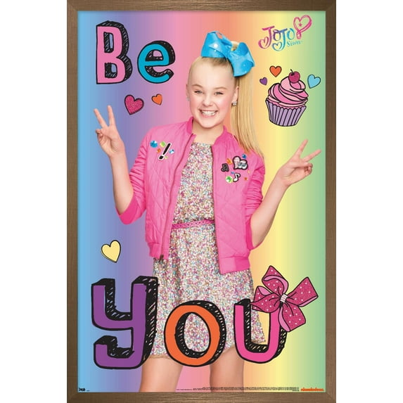 JoJo Siwa - Be You Wall Poster, 22.375" x 34", Framed
