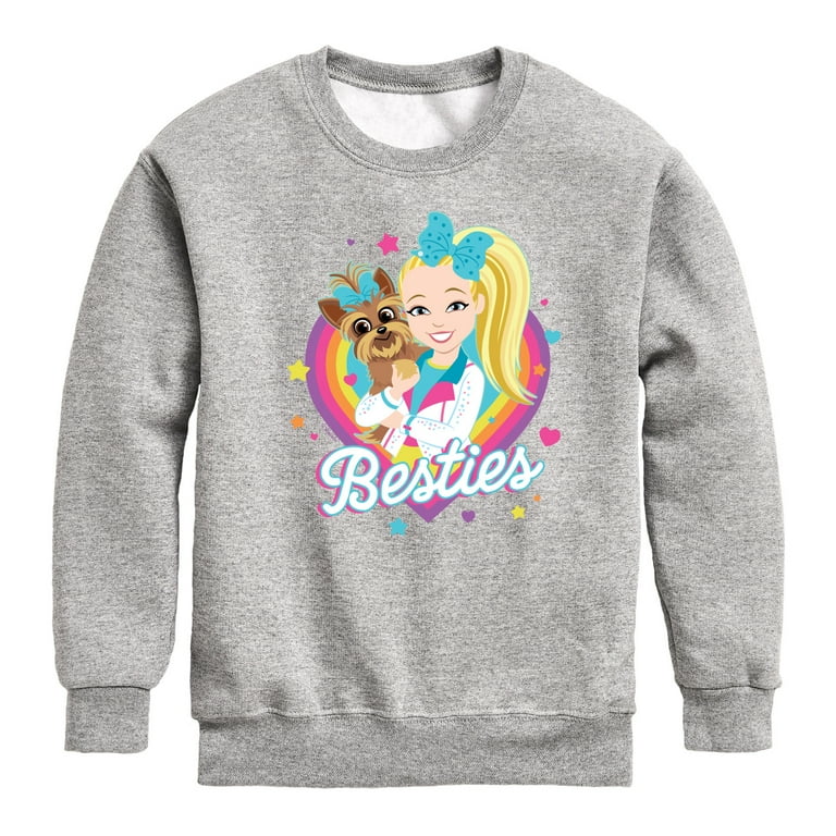 JoJo Siwa Besties Toddler And Youth Crewneck Fleece Sweatshirt Walmart