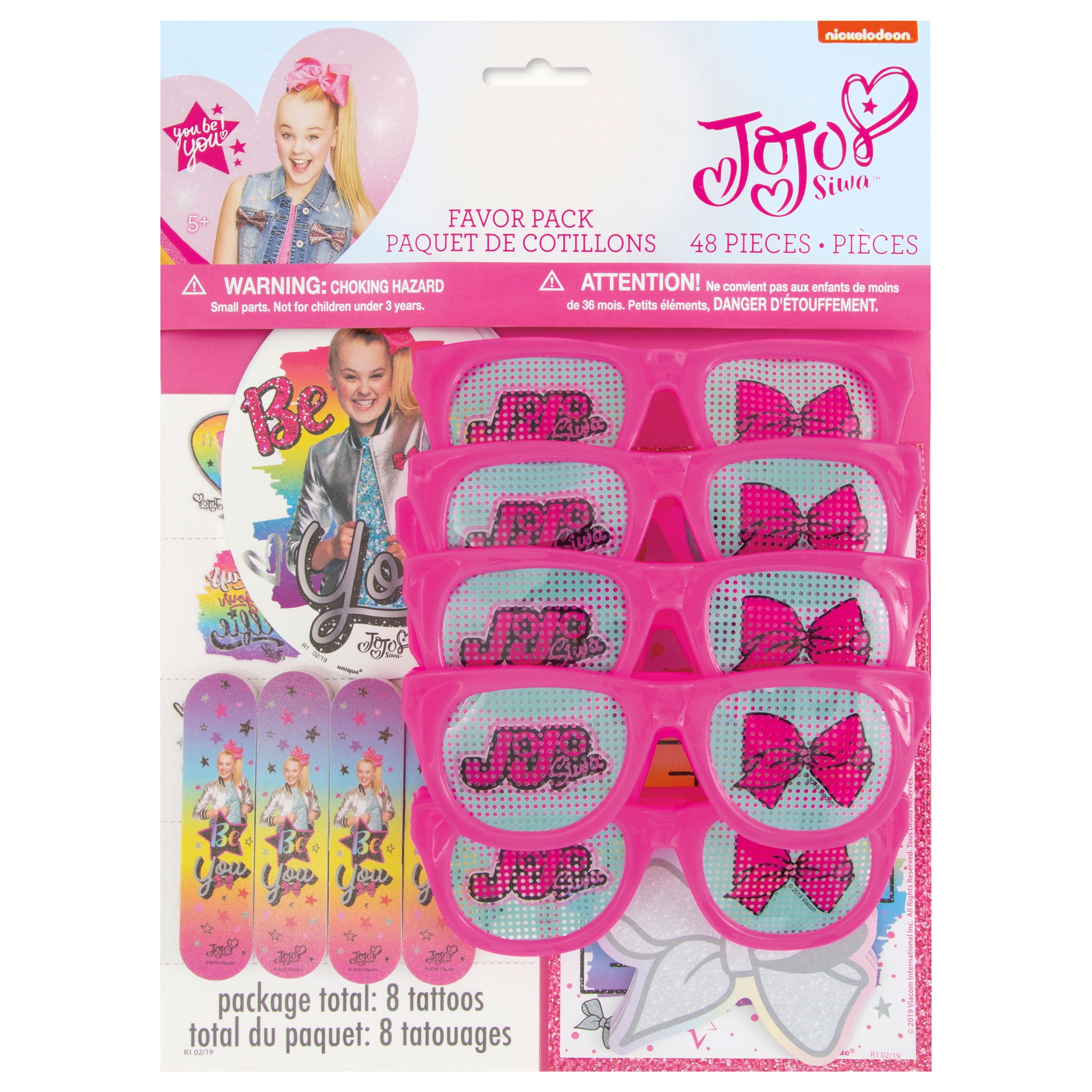 JoJo Siwa Birthday Party Favors for 8, 48pcs - Walmart.com