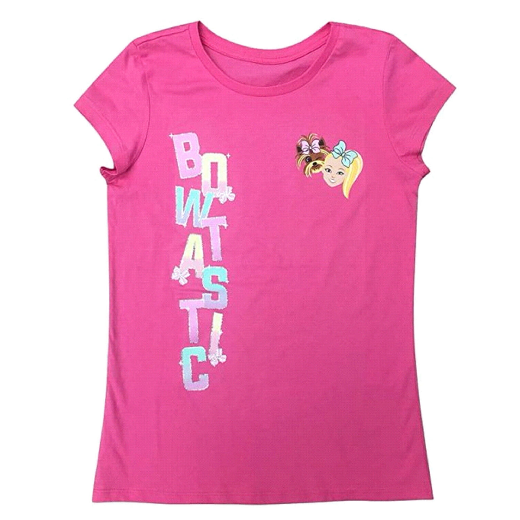 JoJo Siwa Bowtastic Little Girl's Pink Short Sleeve T-Shirt XS (4-5) -  Walmart.com