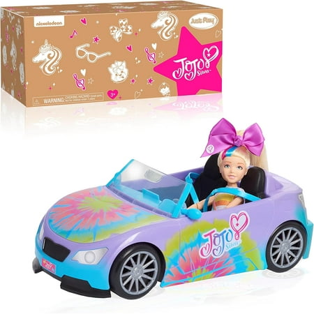 JoJo Siwa California Cruiser, Doll Car, Rainbow Tie-Dye, Fits Two Fashions Dolls
