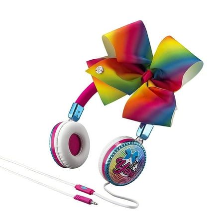 eKids - JoJo Siwa Wired On-Ear Headphones - White/Blue/Yellow/Green/Pink