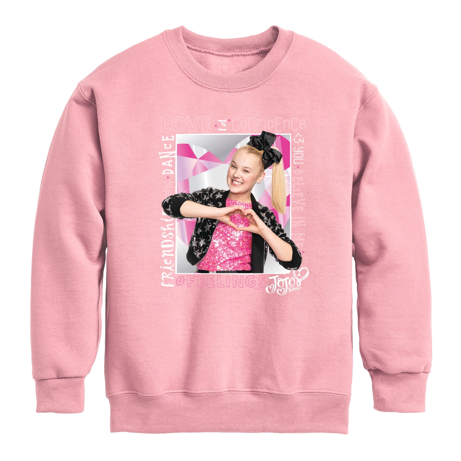 JoJo Siwa Feeling Toddler And Youth Crewneck Fleece Sweatshirt Walmart