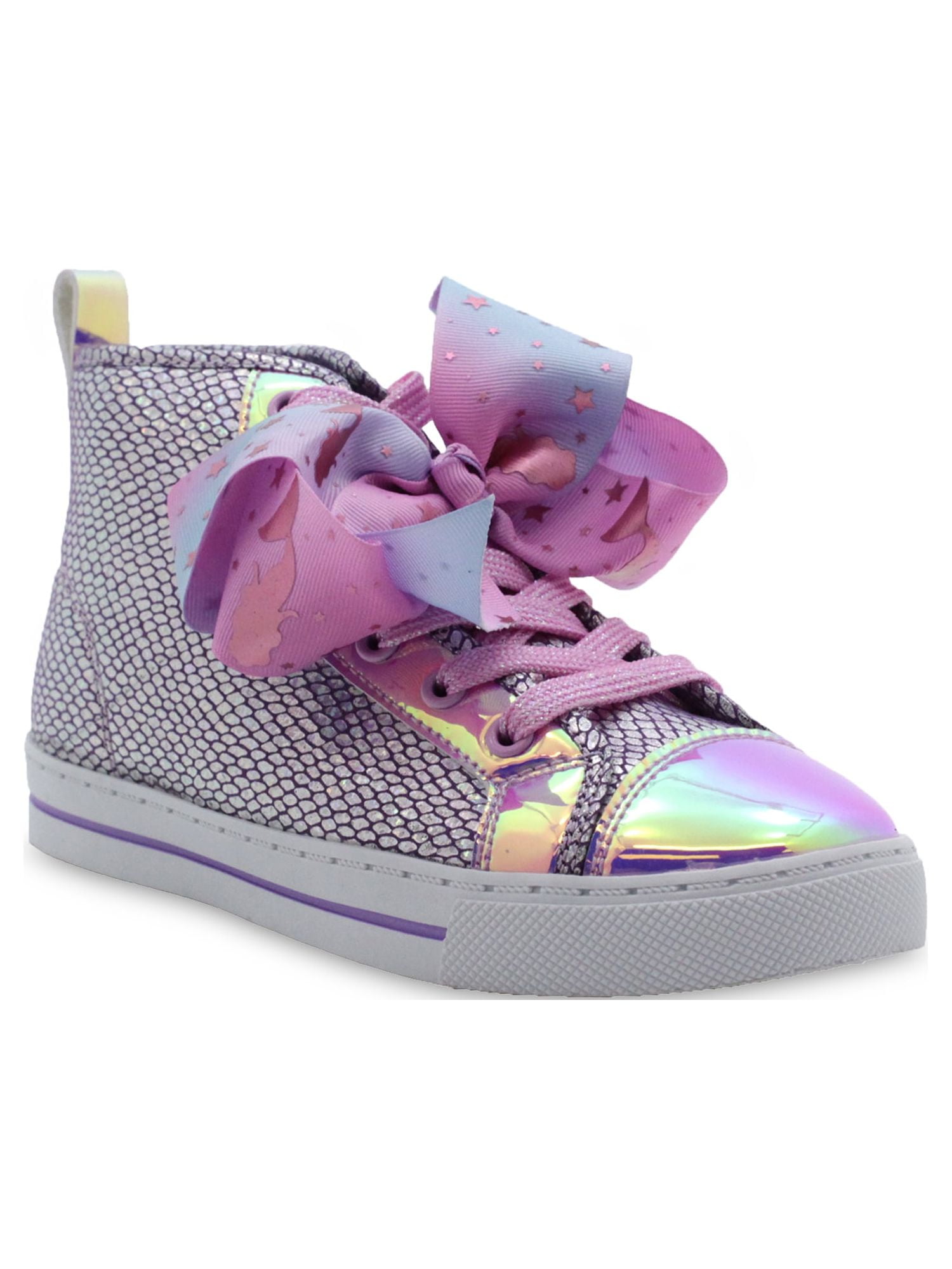JoJo Siwa Girl Iridescent Mermaid High-Top Sneakers, Closed Toe Multicolor, Size 7