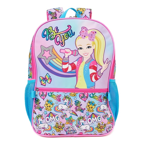 JoJo Siwa Girl's Polyester School Backpacks with Lunch Bag, Pink, 2-Piece